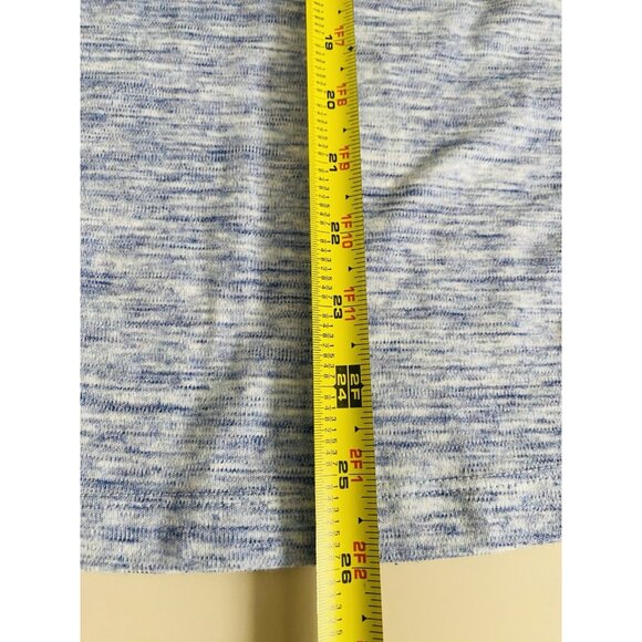 Kim Rogers Perfectly Soft Tee Womens Med 3/4 Sleeve Crew Blue V Neck Space Dyed - Picture 6 of 6
